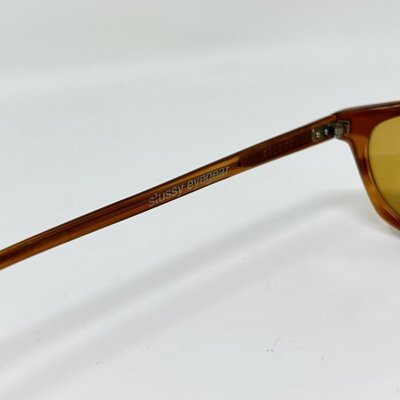 stussy eye gear Richie Sunglasses Tortoise Yellow Lenses Light Scratches - Picture 5 of 15